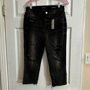 Black Distressed Women's Jeans